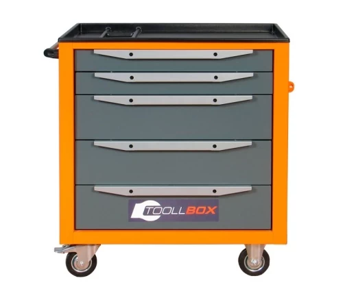 Тележка инструментальная ToollBox TBS-5 (оранжевая)