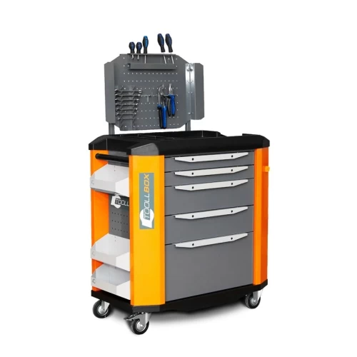 Тележка инструментальная ToollBox TBP-5 (оранжевая)