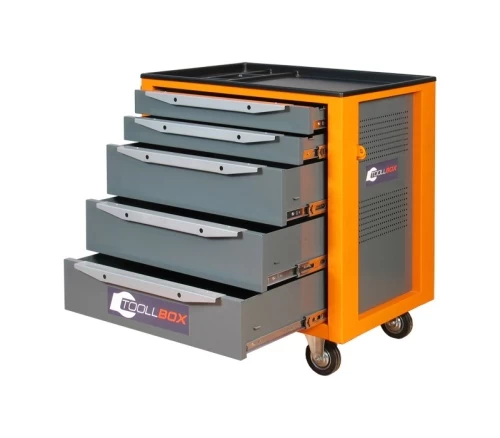 Тележка инструментальная ToollBox TBS-5 (оранжевая)