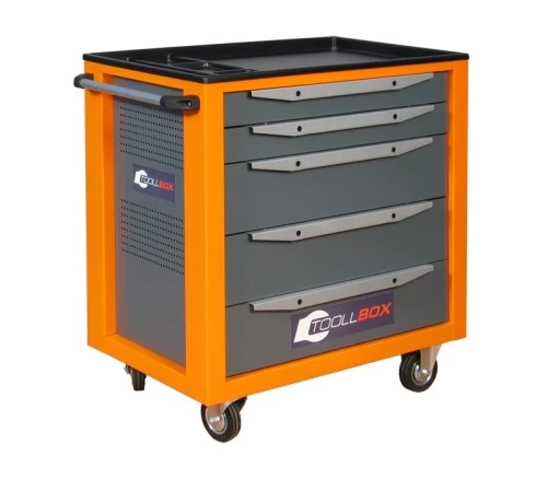 Тележка инструментальная ToollBox TBS-5 (оранжевая)