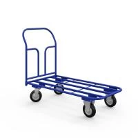 Тележка платформенная каркасная ТК 1 (г/п 450 кг, 800x500 мм, колёса чёрная резина 160 мм)