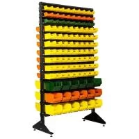 Стеллаж с пластиковыми ящиками 1802-3/7/3