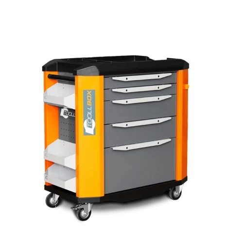 Тележка инструментальная ToollBox TBP-5 (оранжевая)