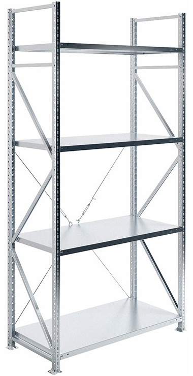 Металлический стеллаж Практик MS U 2500x1200x600/4 усиленный